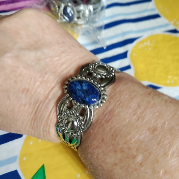 Paparazzi faux lapis cuff bracelet (2) SOLD** - Picture 2 of 4